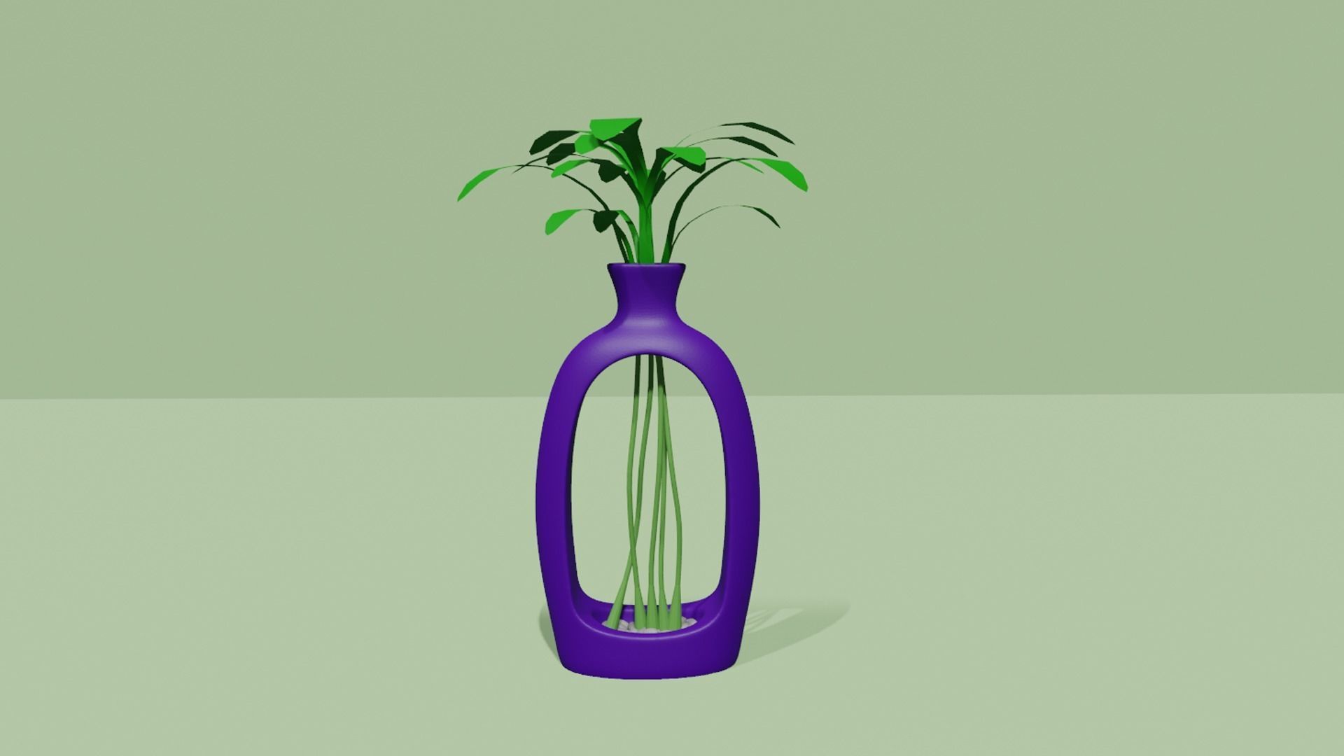 Empty Vases 02 - Modern Plant Vase - STL Printable 3D print model_3