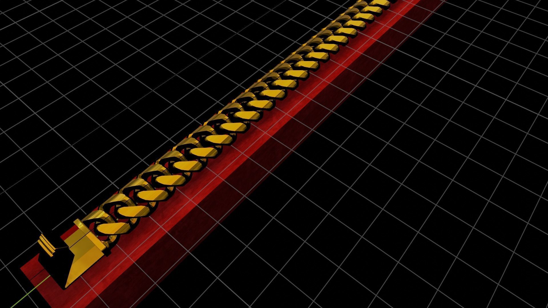 Rounded Cuban Link Chain 3D print model_1