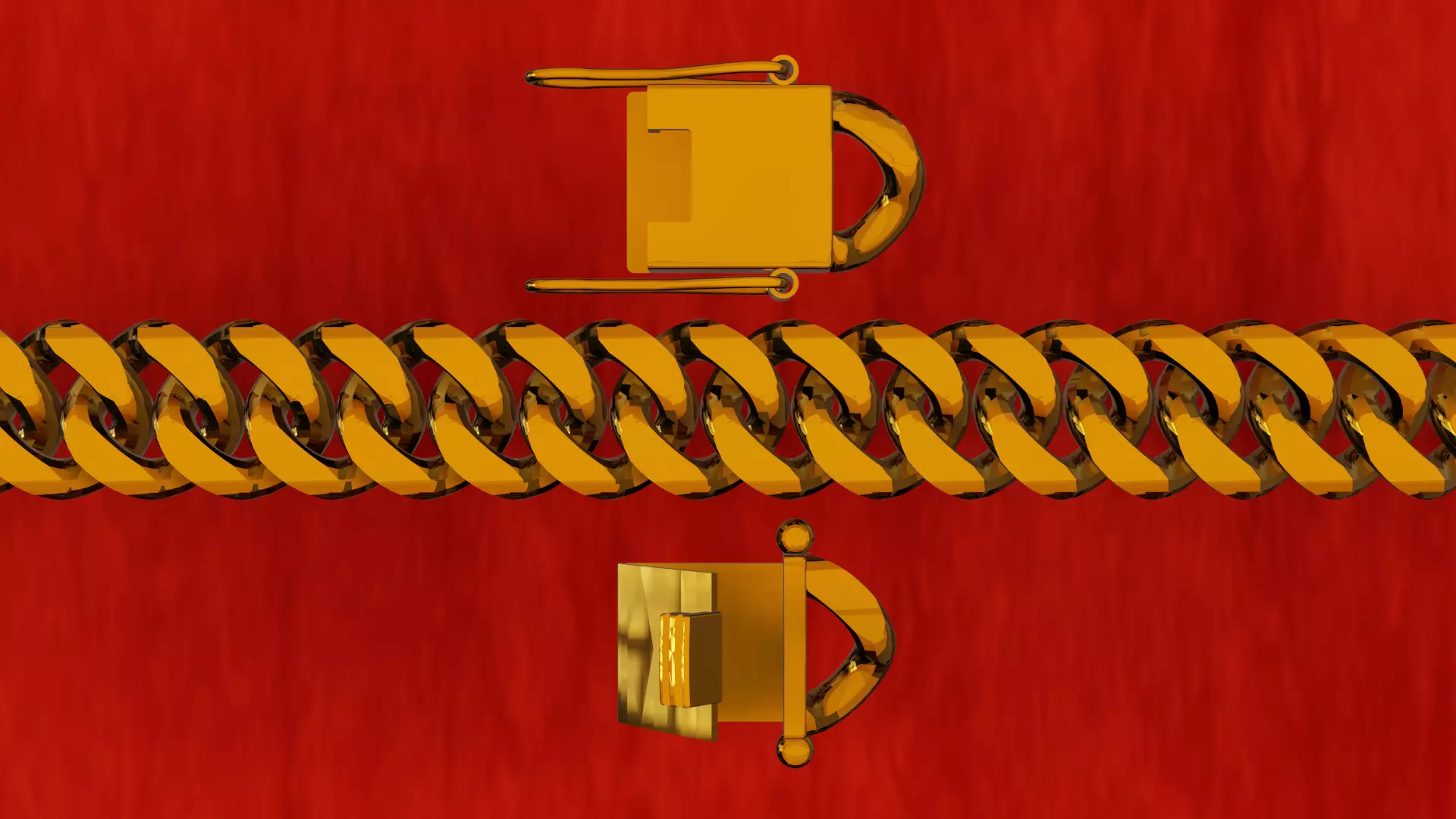 Rounded Cuban Link Chain 3D print model_0