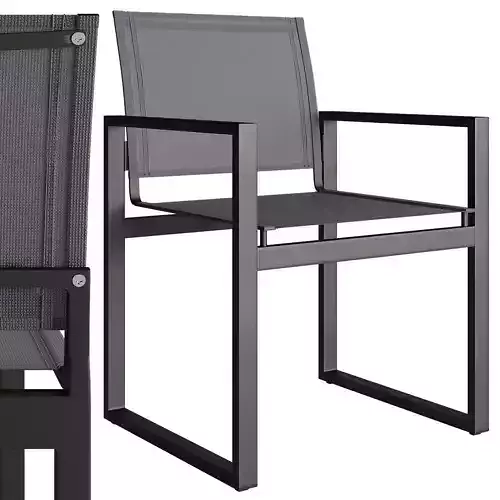 Rh Aegean Aluminium And Mesh Dinning Armchair