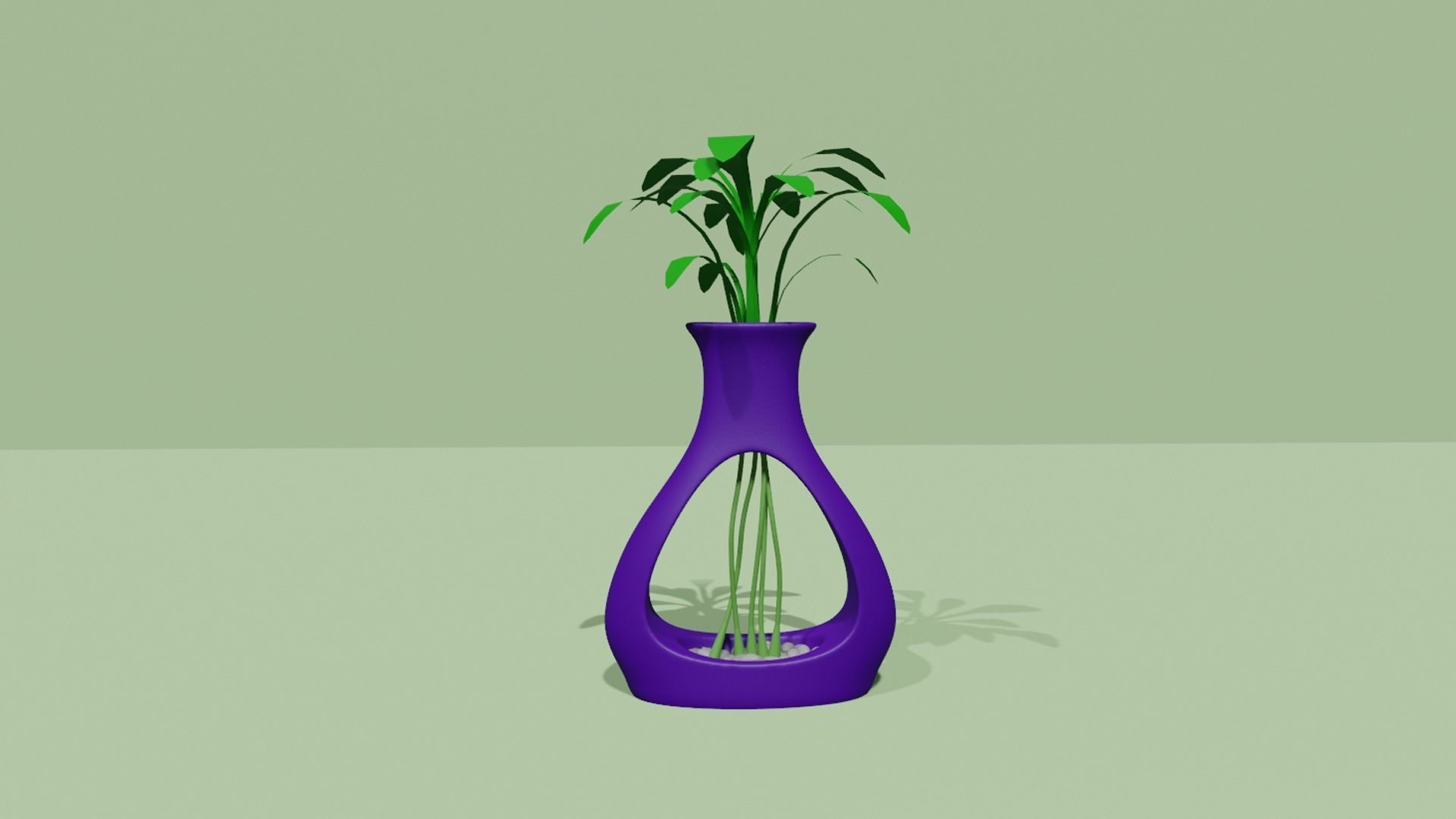 Empty Vases 01 - Modern Plant Vase - STL Printable 3D print model_3