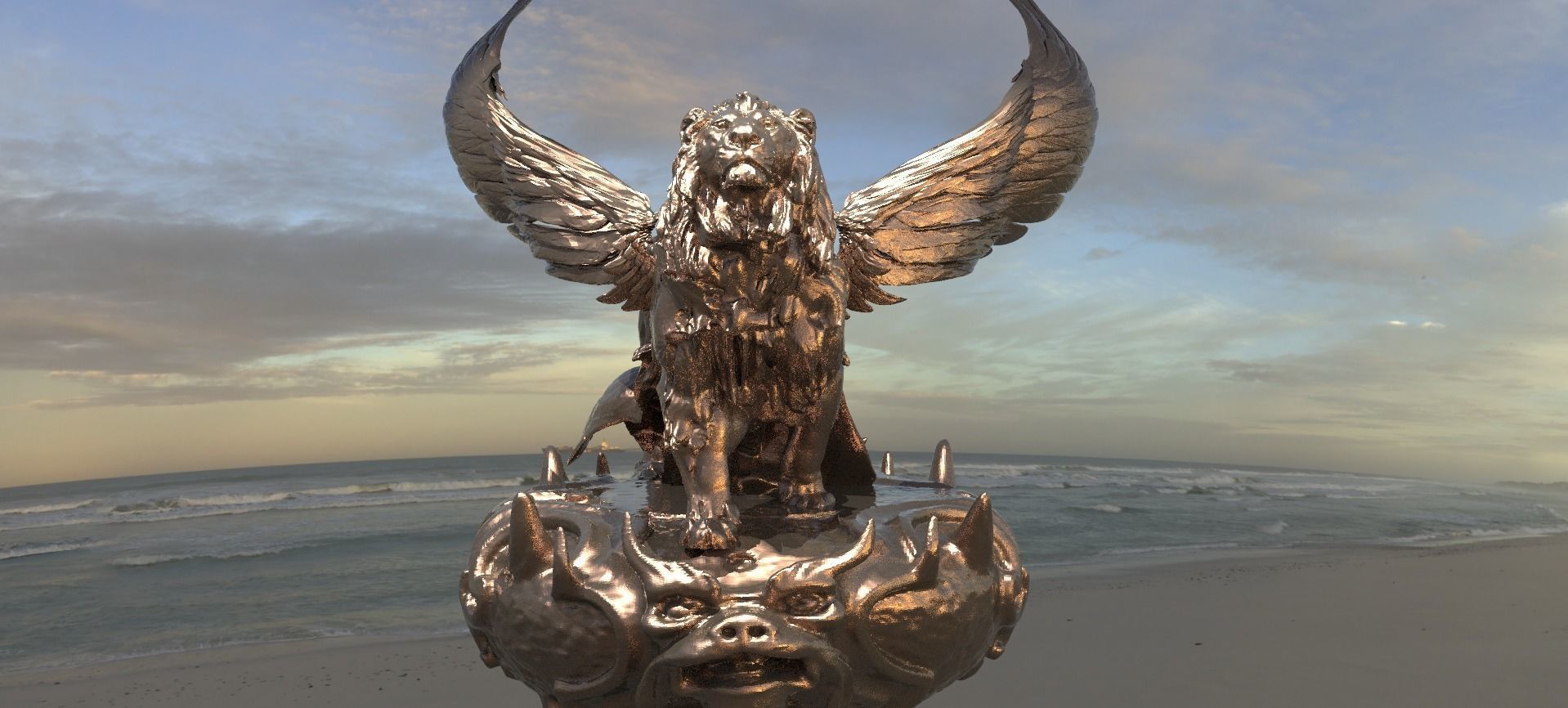 Great lion Aslan 2  3D model_2