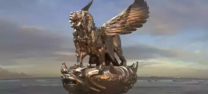 Great lion Aslan 2  3D model