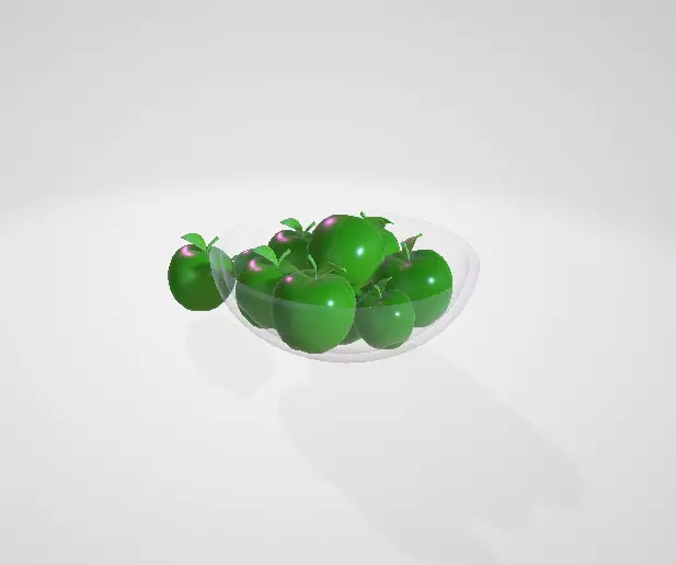 Apple Fruit Low-poly 3D model_0