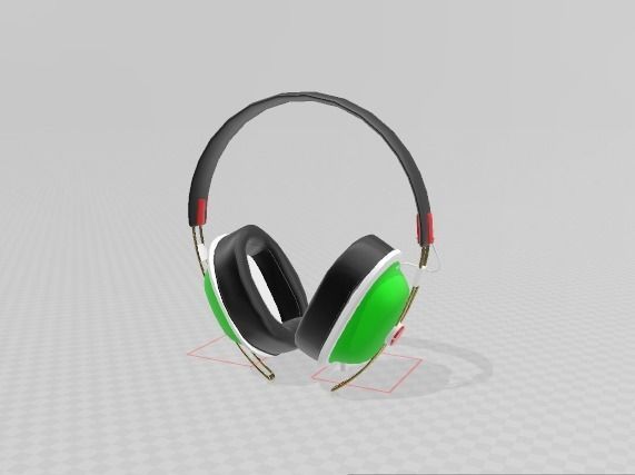 Headset 1 headphones 3D model_1