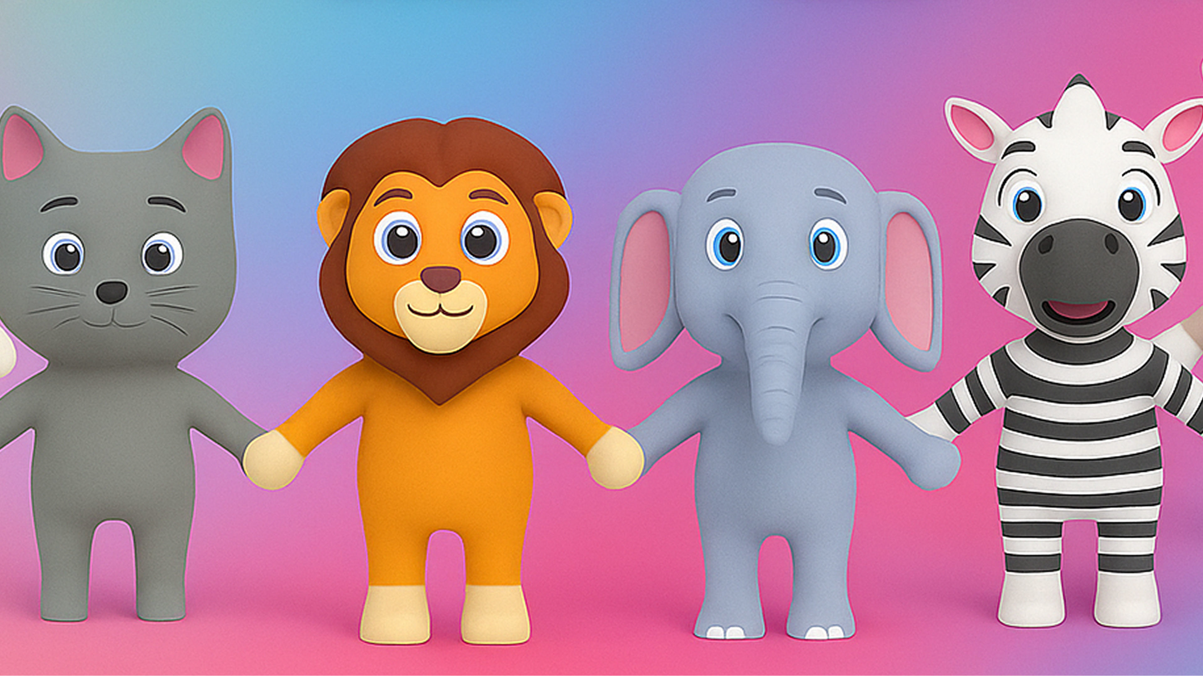 Animal Animated Cartoon Pack 01 3D Model Collection_4