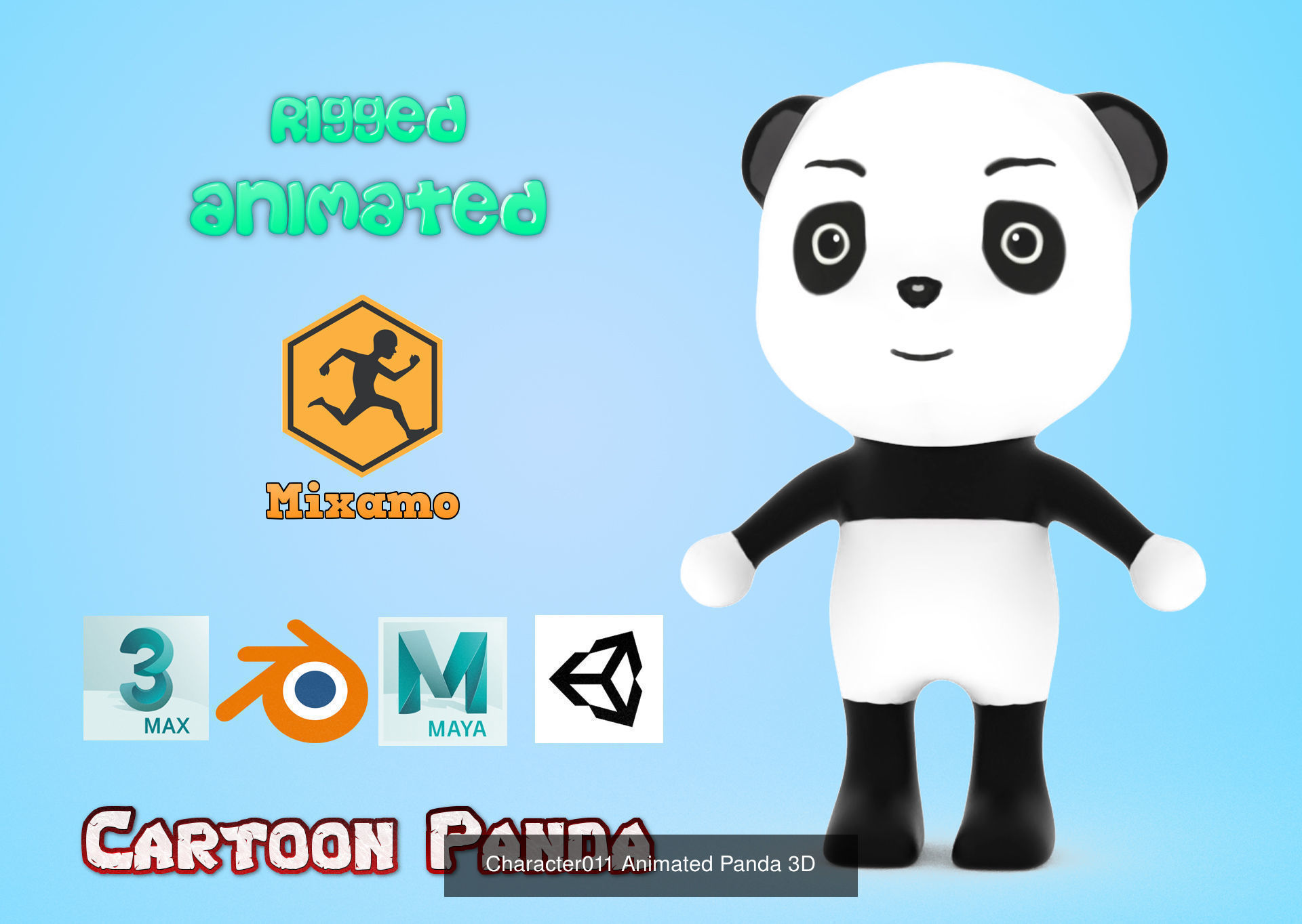 Farm Animals Friends Cartoon 3D Pack 1 3D Model Collection_20