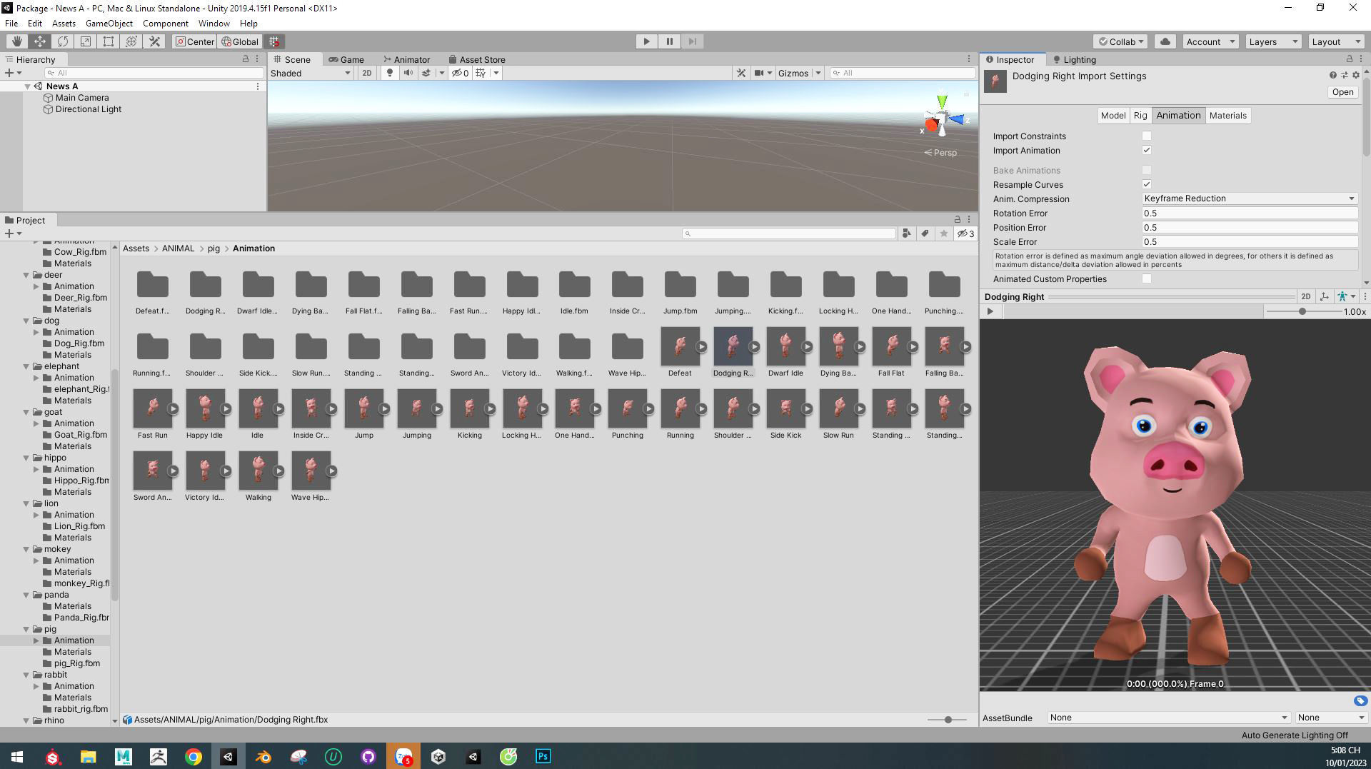Farm Animals Friends Cartoon 3D Pack 1 3D Model Collection_10