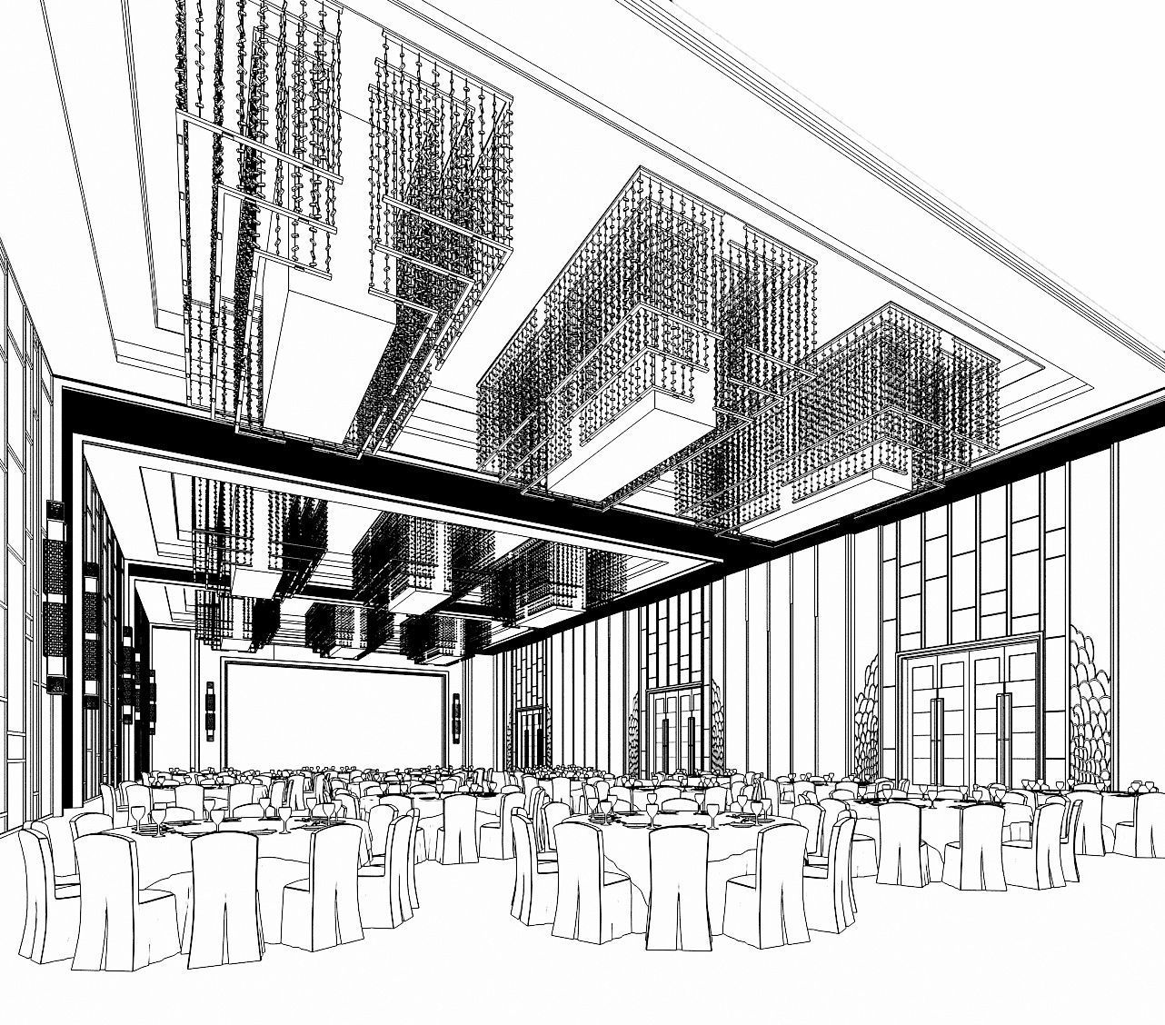 banqueting room 3D model_1