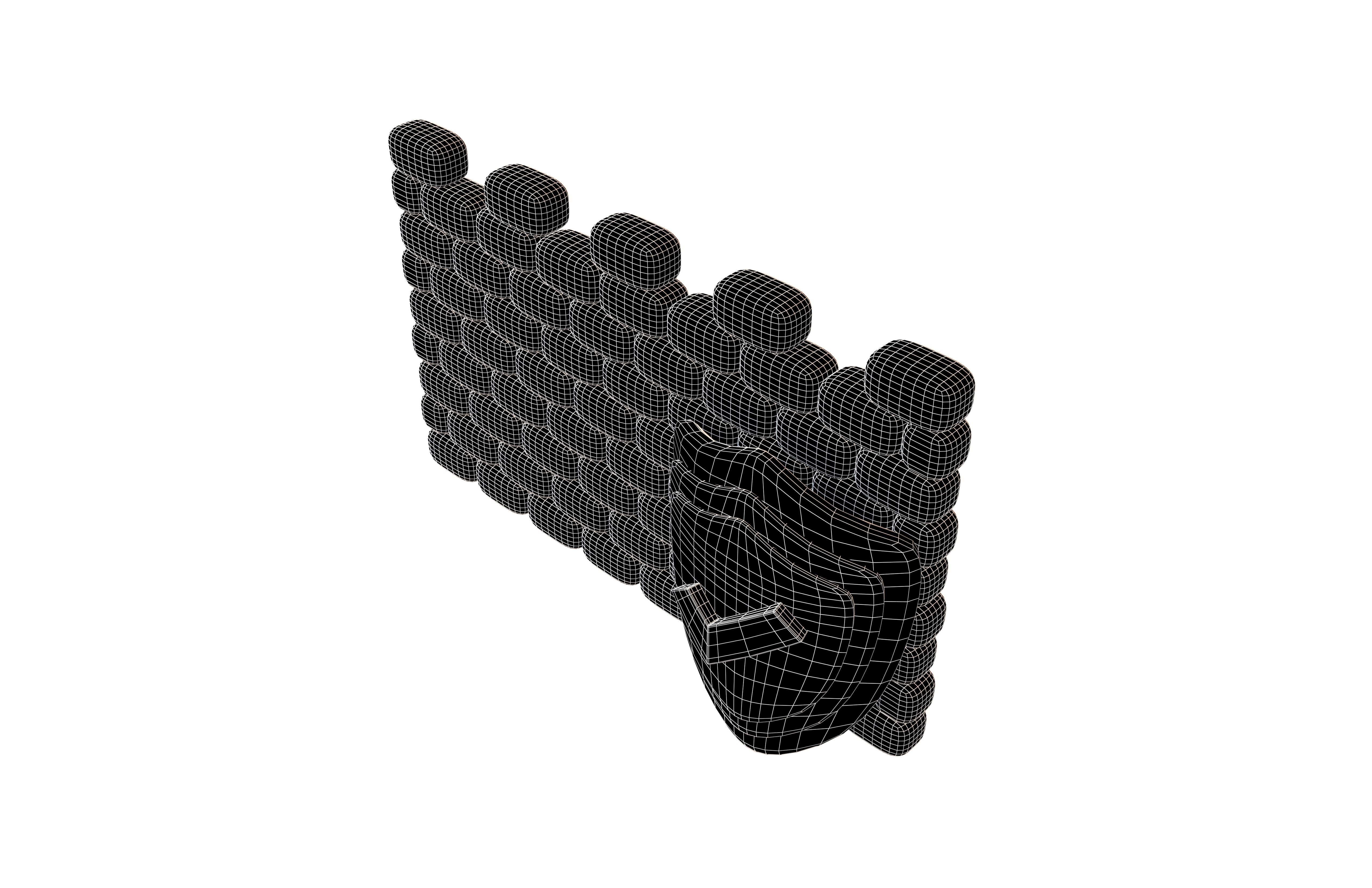 Network Firewall Icon v1 002 Low-poly 3D model_6