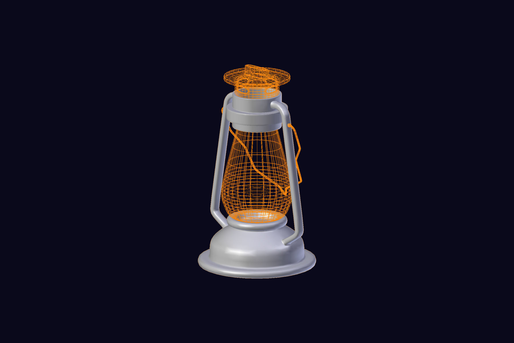 Oil Lantern 3D model_2