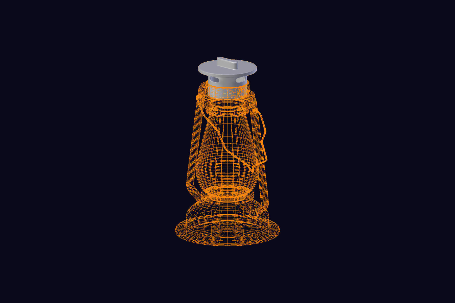 Oil Lantern 3D model_4