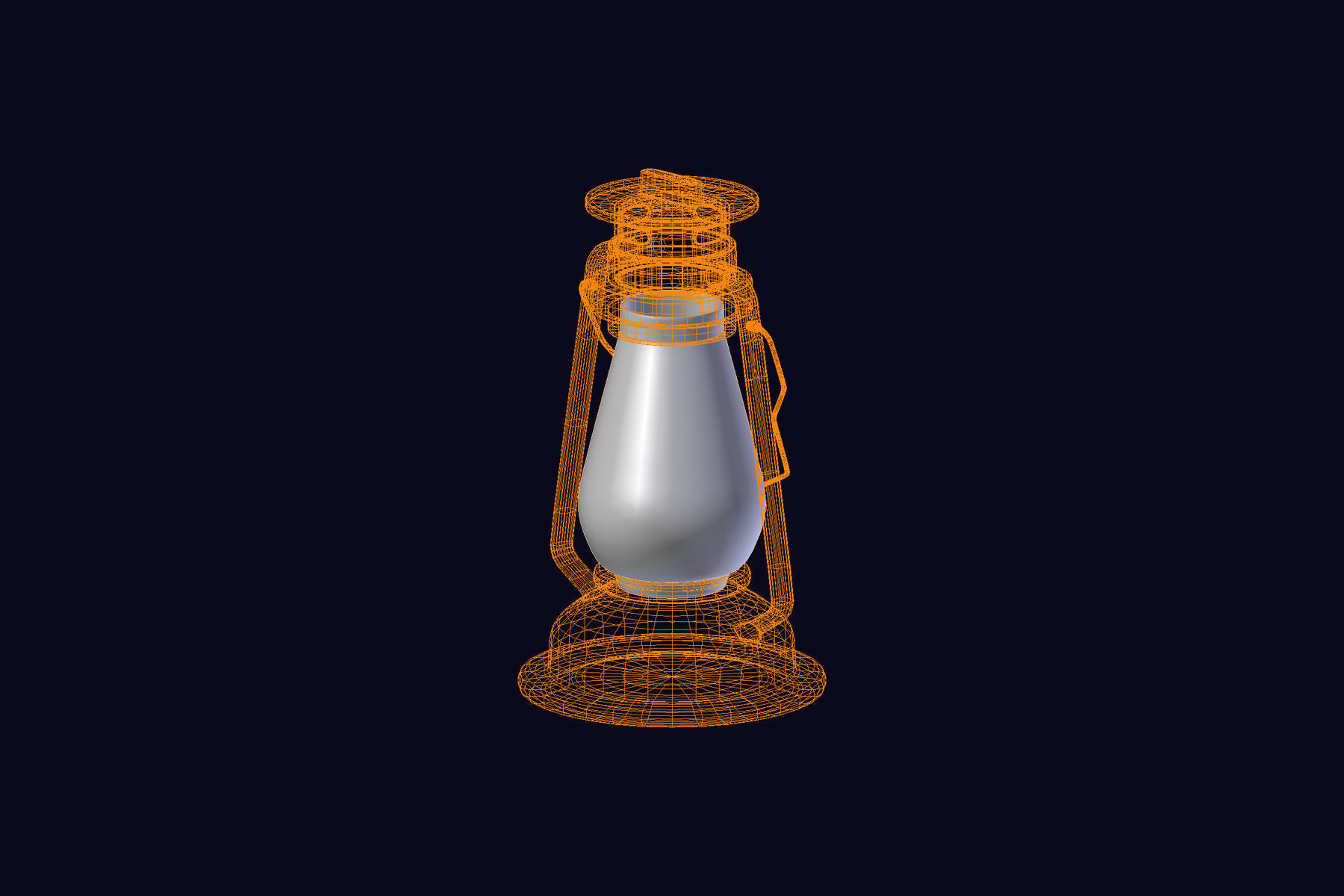 Oil Lantern 3D model_3