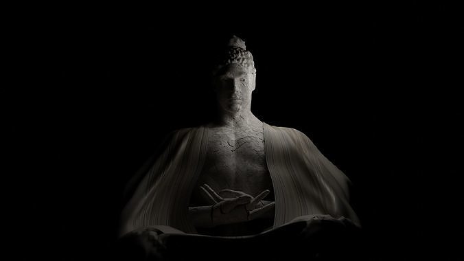the buddha statue  Free 3D model