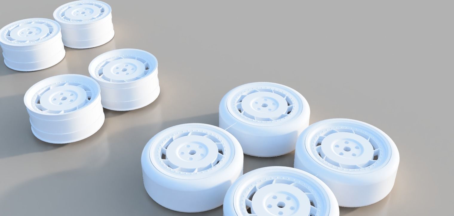 1 10 RC HEX 12mm 3P Salad Shooter Inspired Wheels 3D print model_3