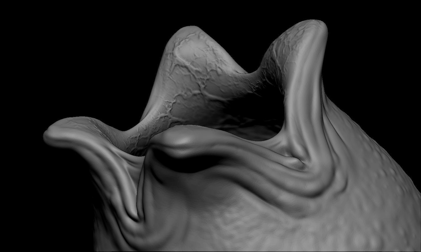 3D PRINTABLE OPEN ALIEN EGG OVOMORPH WITH BASE 3D print model_5