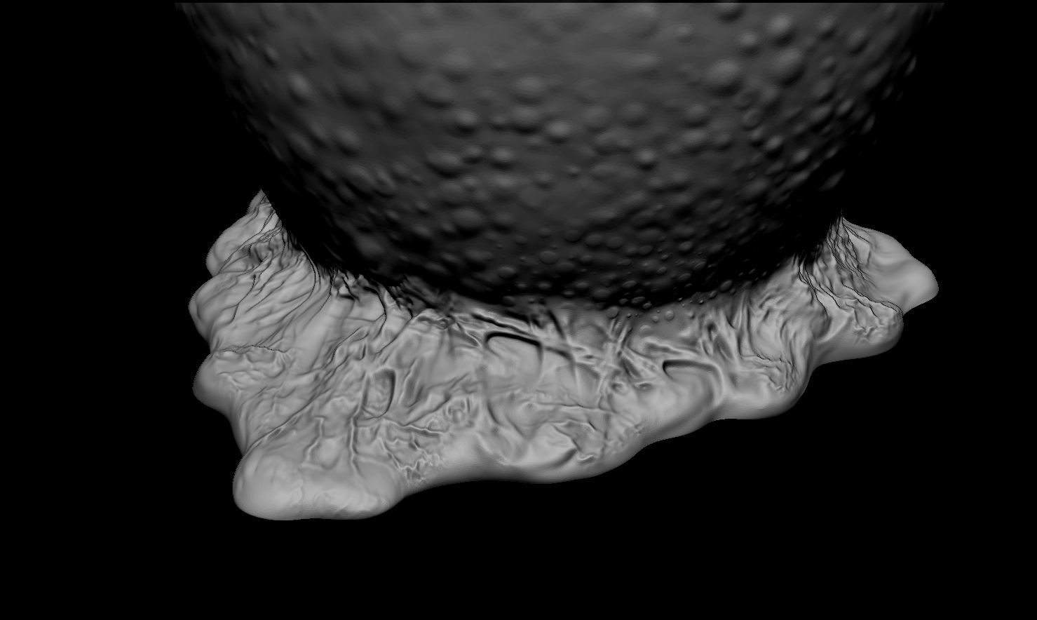 3D PRINTABLE OPEN ALIEN EGG OVOMORPH WITH BASE 3D print model_7