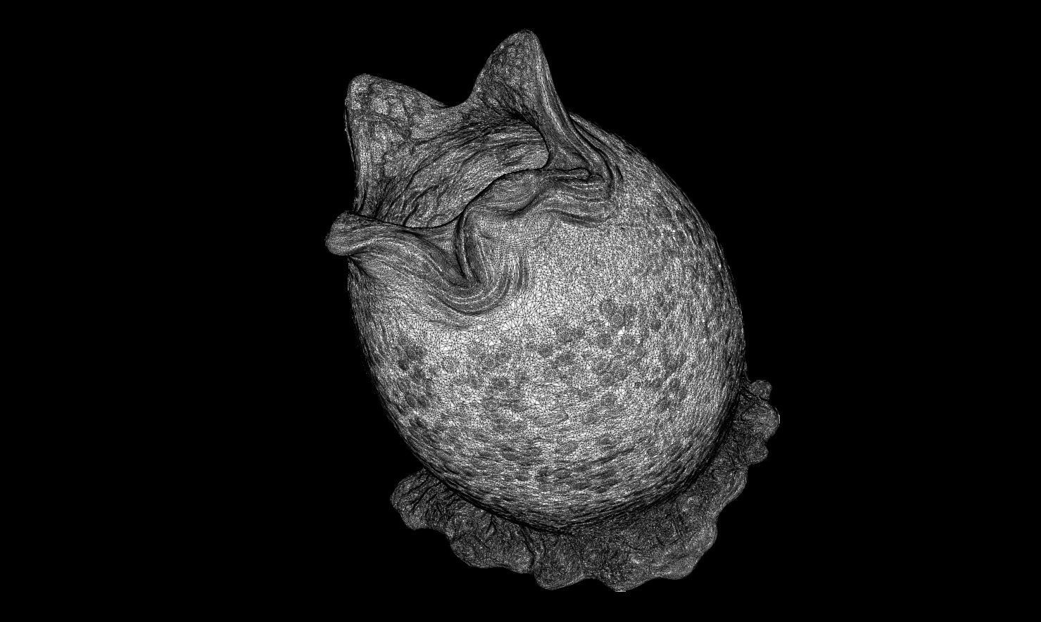 3D PRINTABLE OPEN ALIEN EGG OVOMORPH WITH BASE 3D print model_8