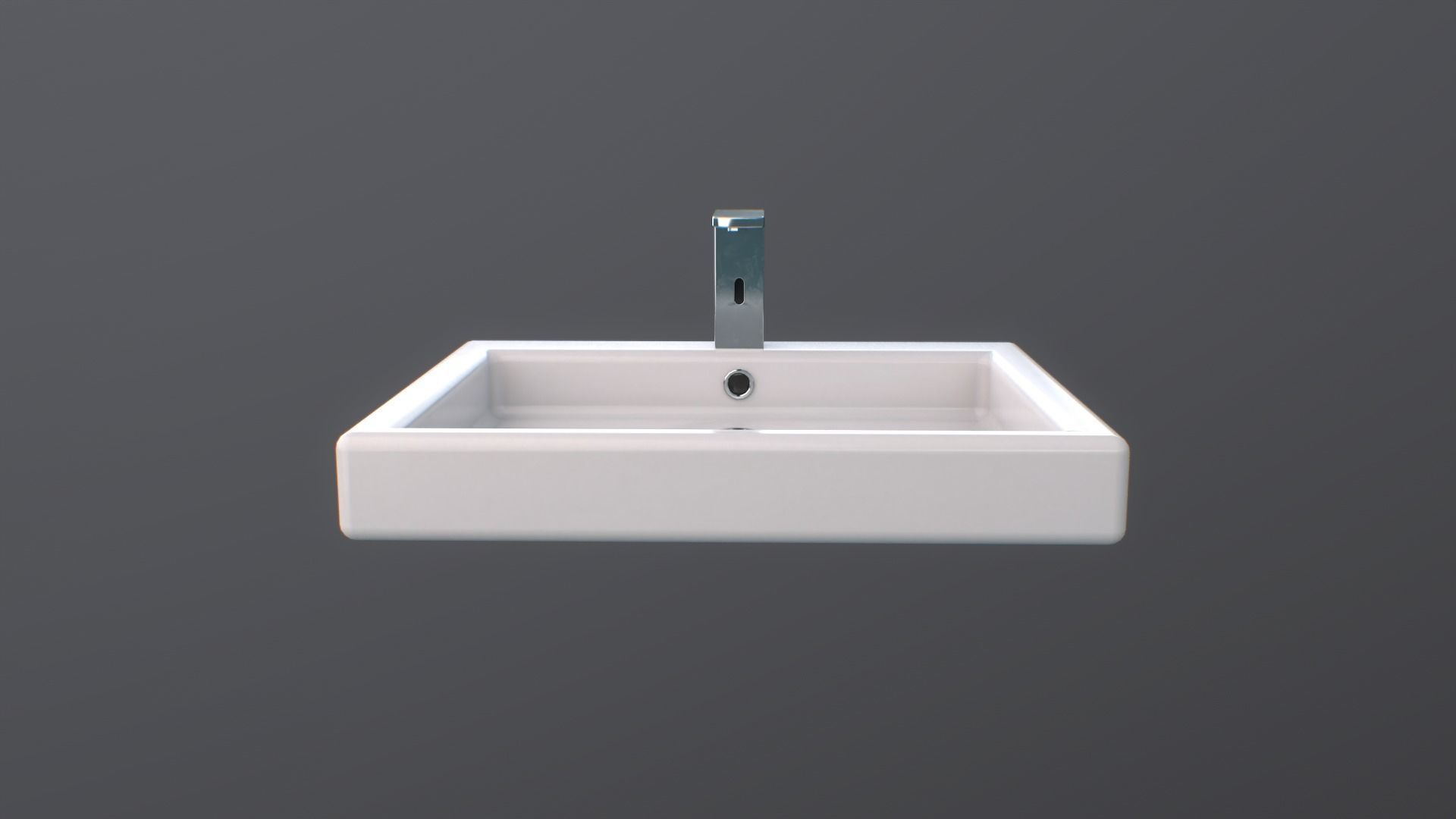 washbasin bathroom sink Low-poly 3D model_2