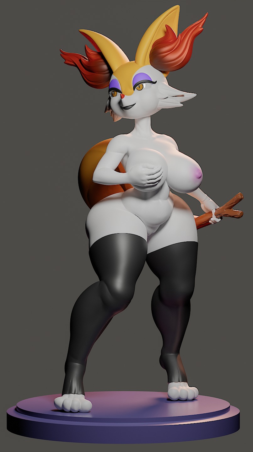 Braixen Pokemon  NSFW 3D print model_5