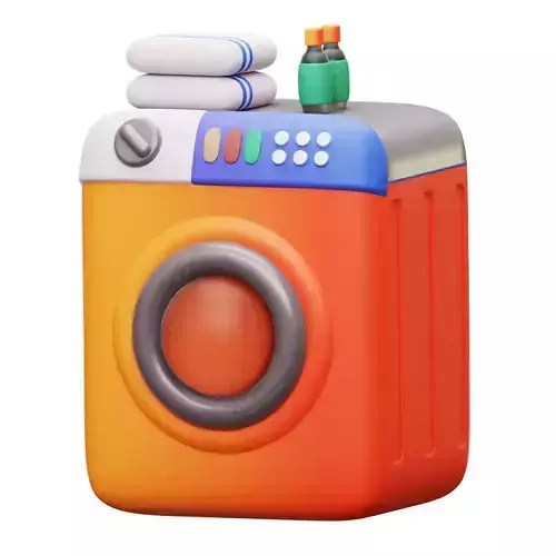 Washing Machine 3D Icon