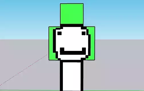 Dream Minecraft Skin Low-poly 3D model