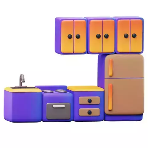 Kitchen set 3D Icon