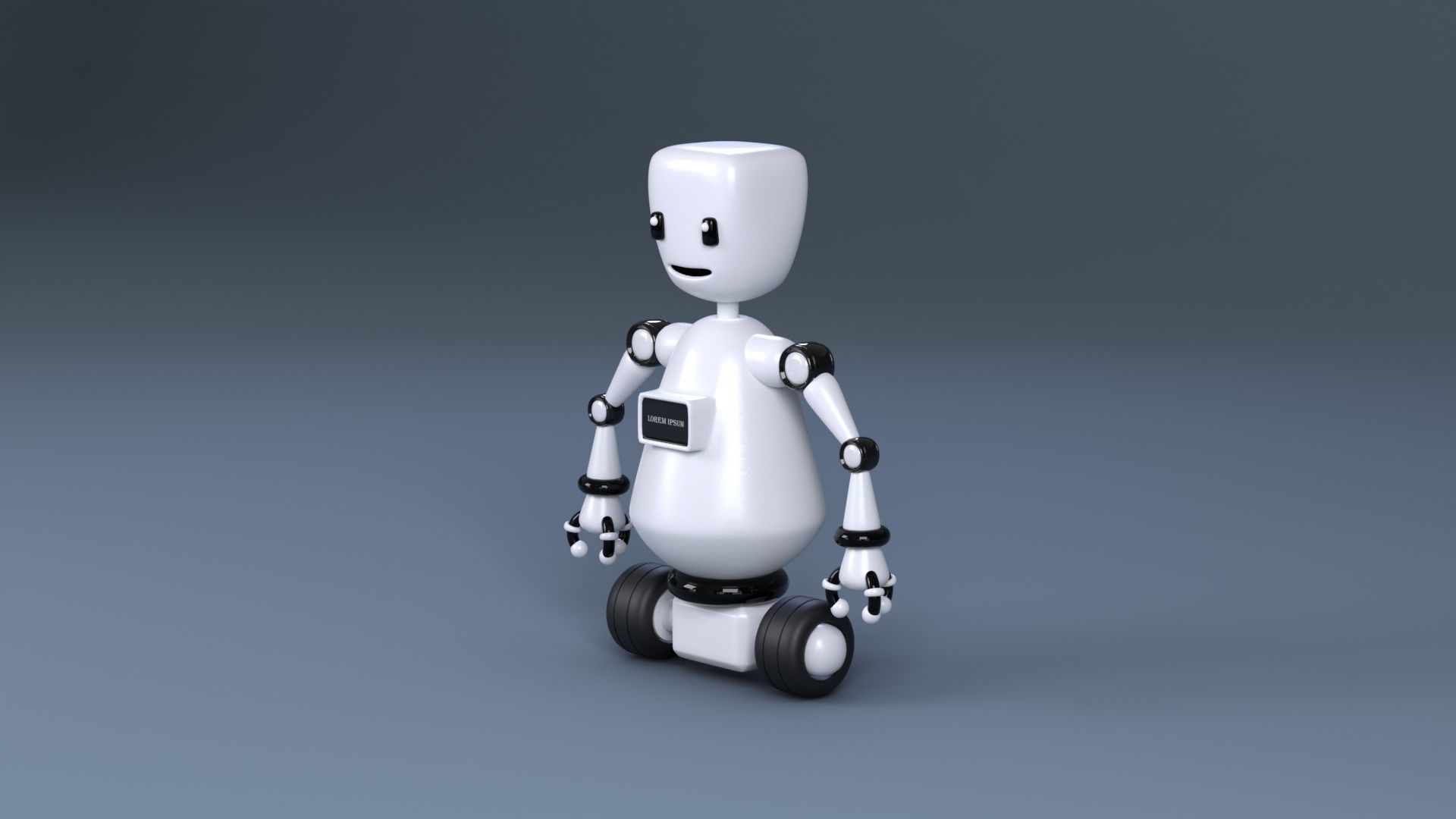 Minimal Custom Robot 1 Low-poly 3D model_1