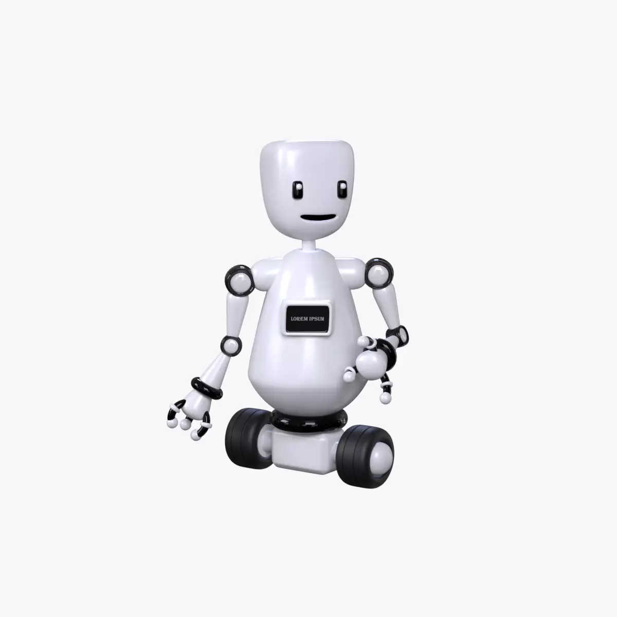 Minimal Custom Robot 1 Low-poly 3D model_0