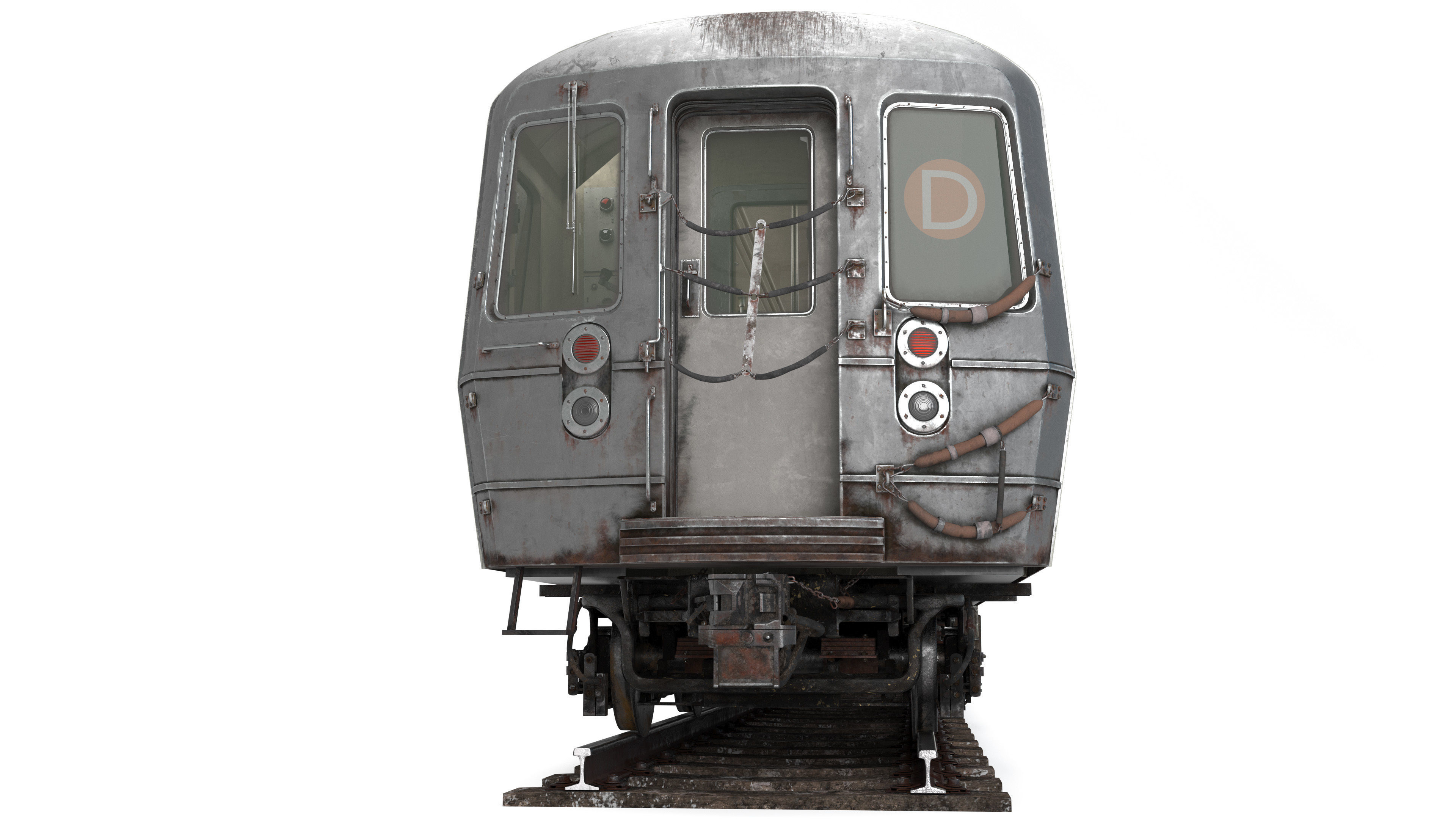 R68 New York City Subway car 3D model_5