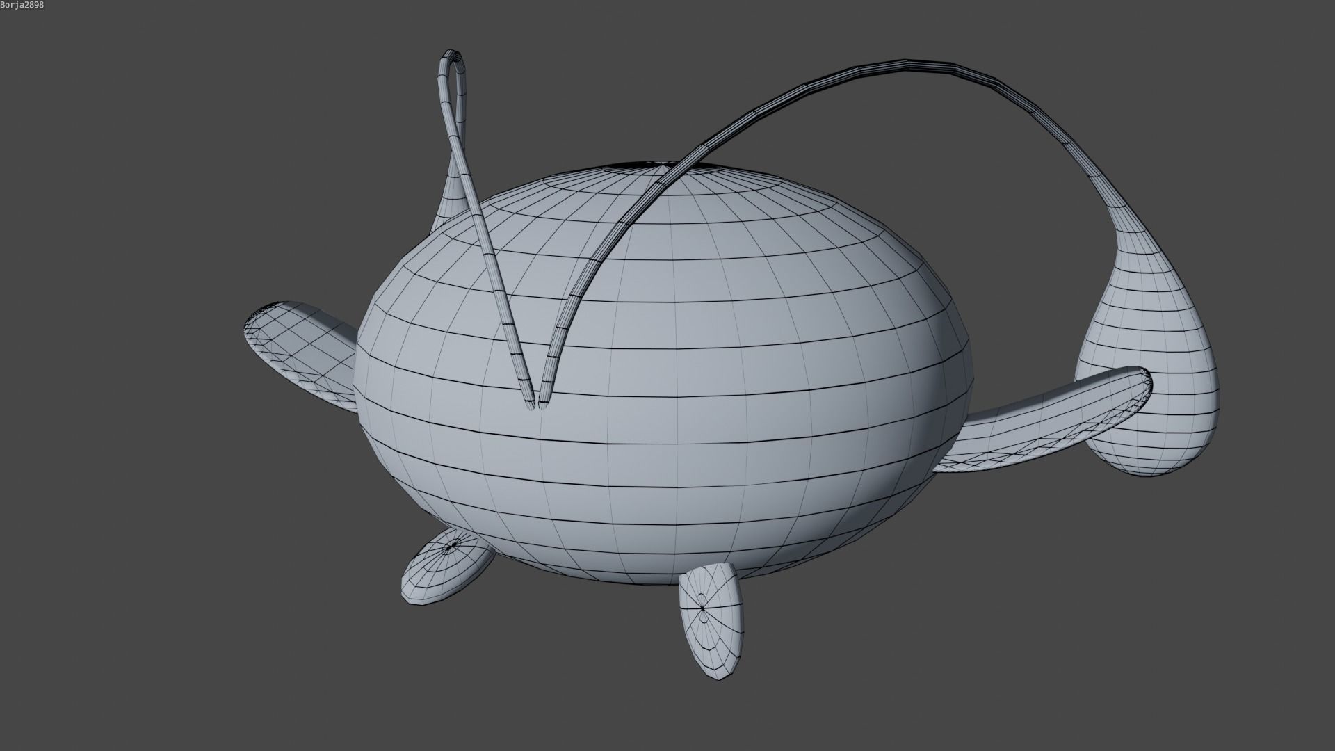 Pokemon Chinchou and Shiny Version rigged Low-poly 3D model_5