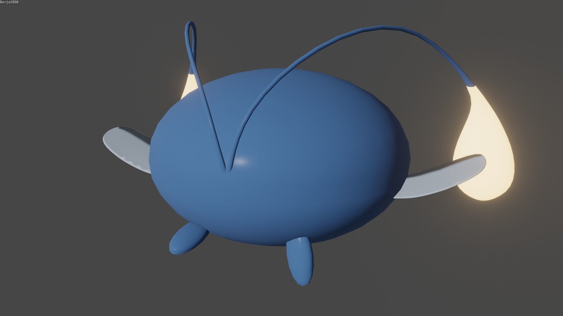 Pokemon Chinchou and Shiny Version rigged Low-poly 3D model_6