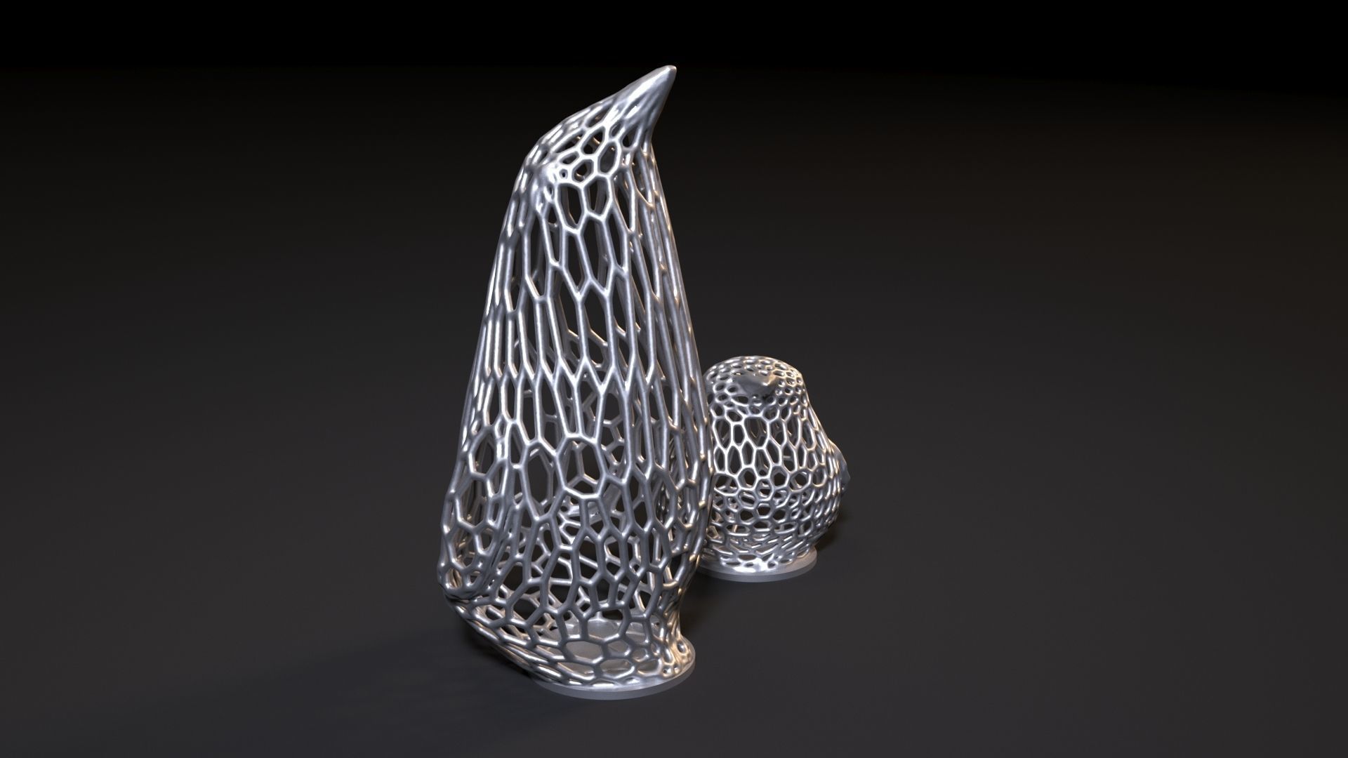 Penguins figurine 3D print model_6