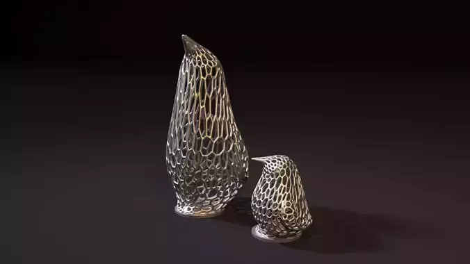 Penguins figurine 3D print model