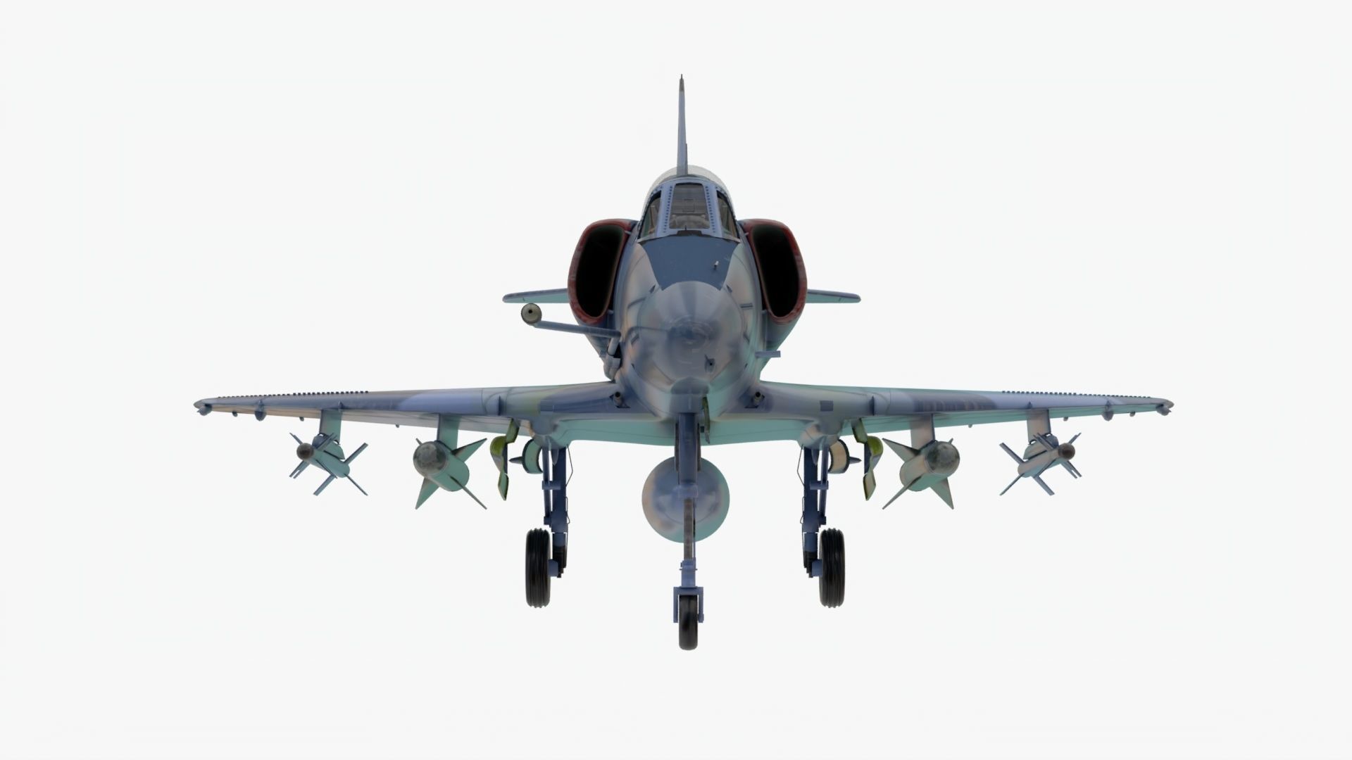 4K textures A-4F Skyhawk 3D Model Low-poly 3D model_4