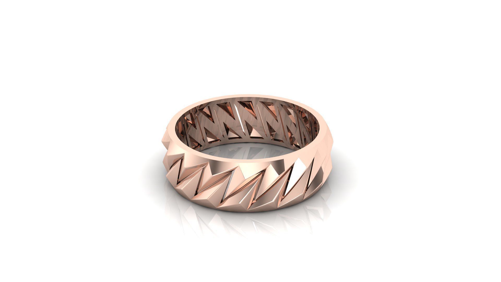 CUBAN CHAIN LINKS RING  3D print model_1