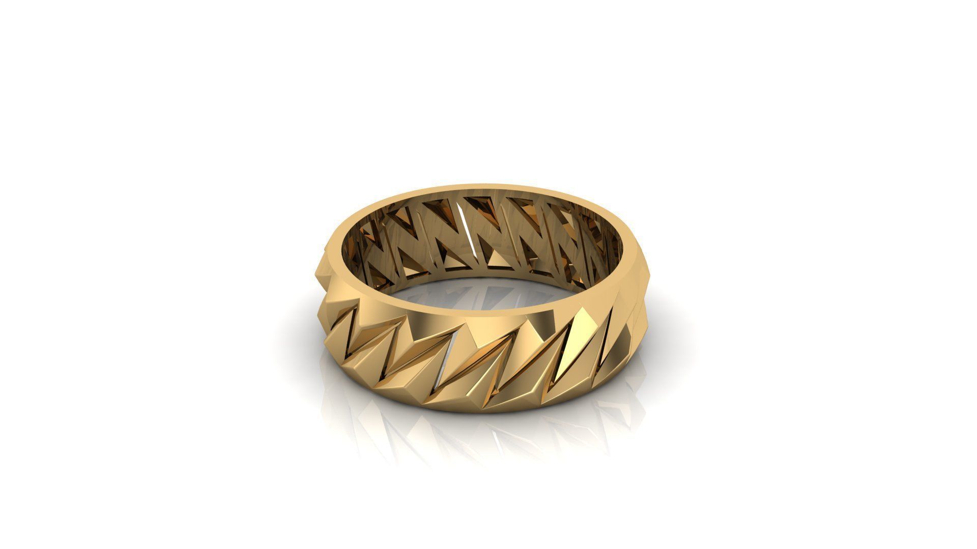 CUBAN CHAIN LINKS RING  3D print model_2