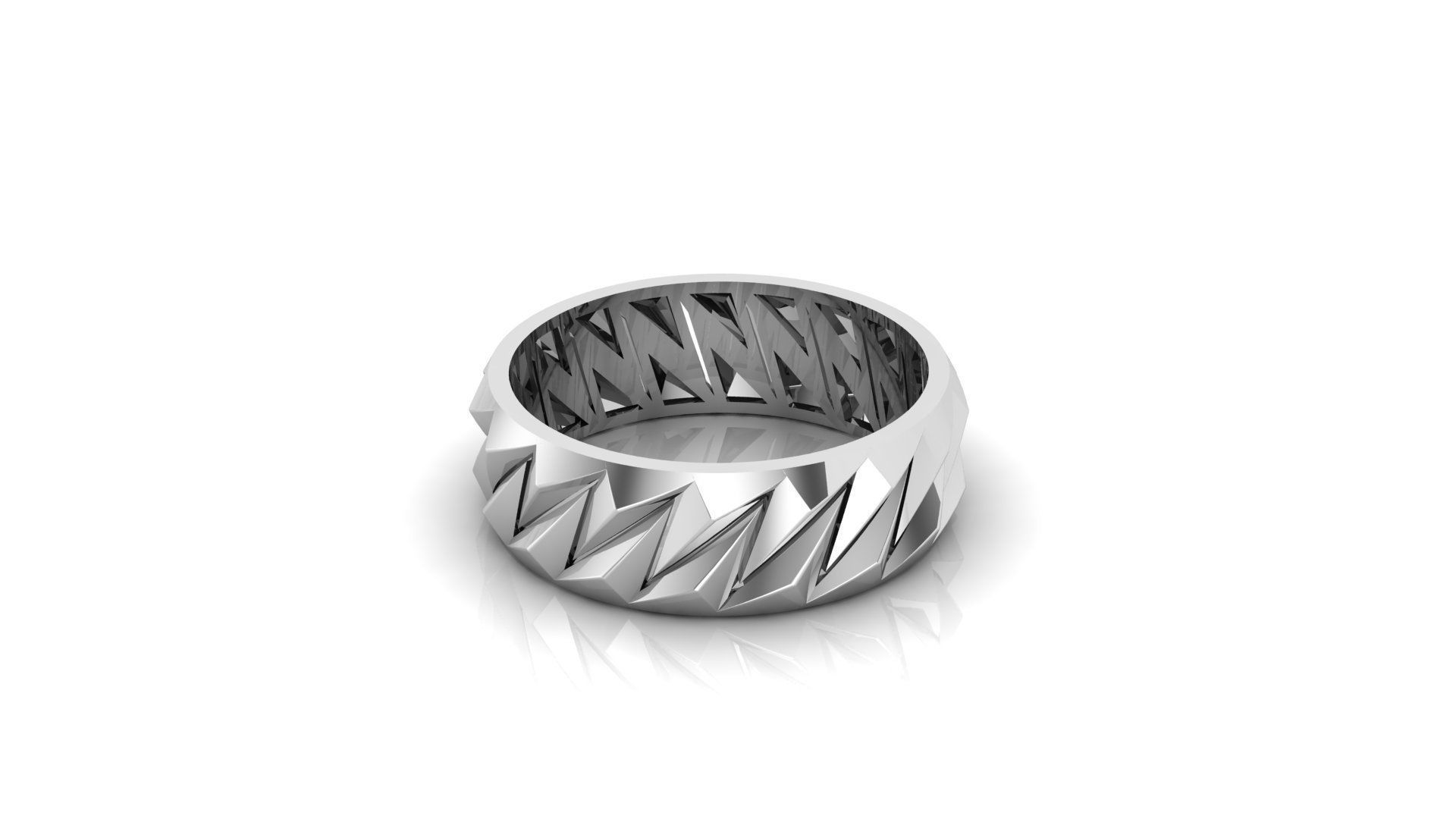 CUBAN CHAIN LINKS RING  3D print model_3