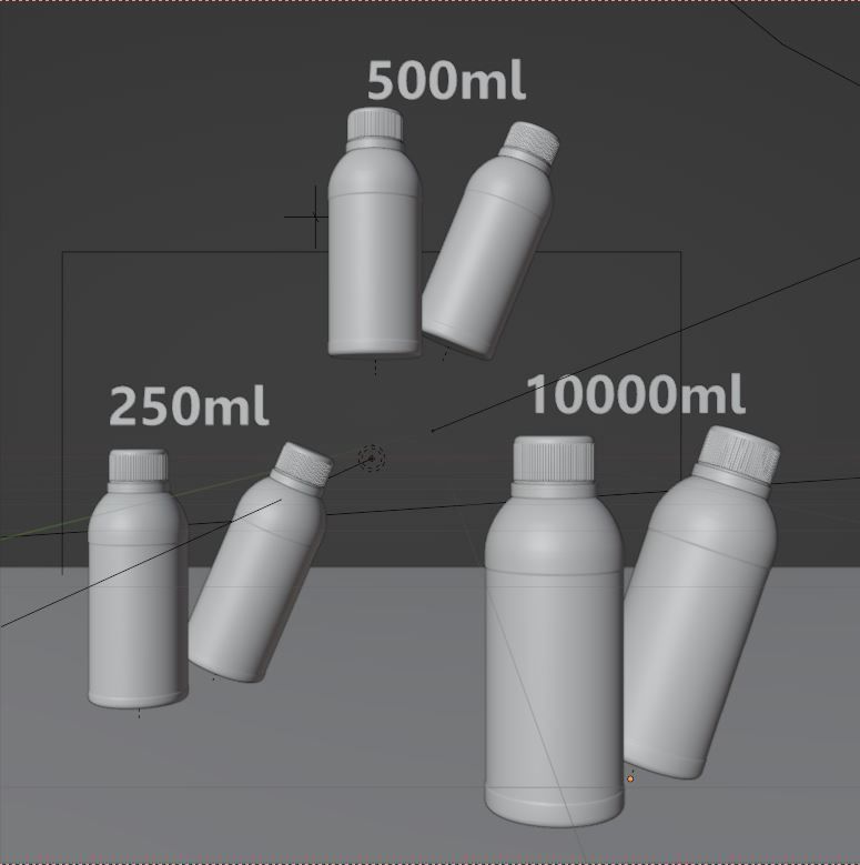Agroplastic bottles 3D model_3