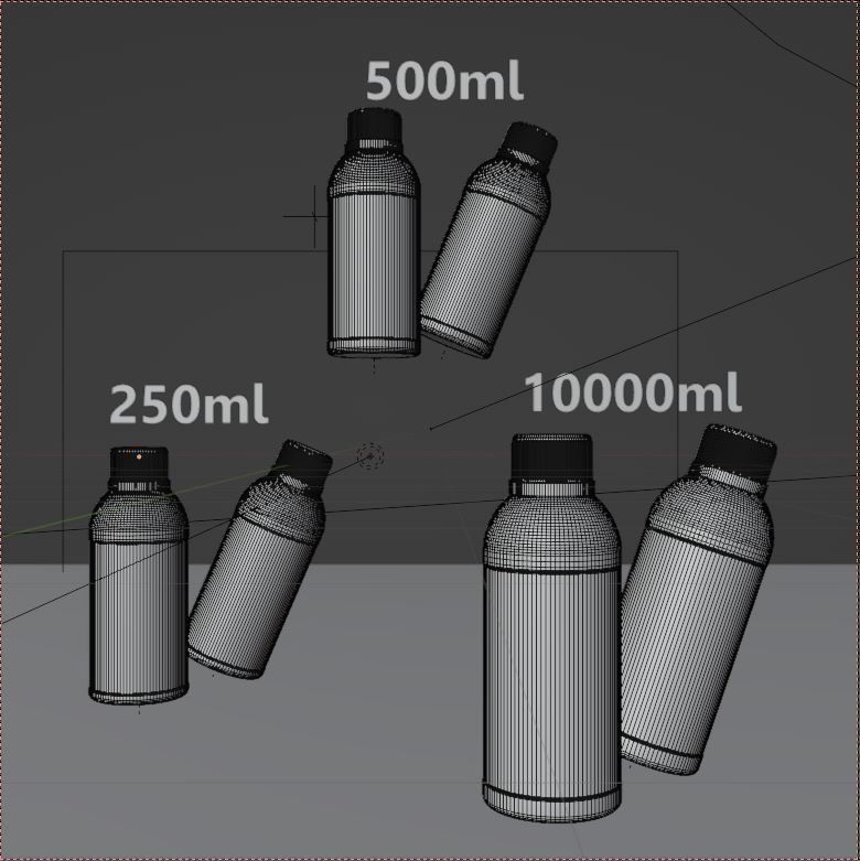 Agroplastic bottles 3D model_4