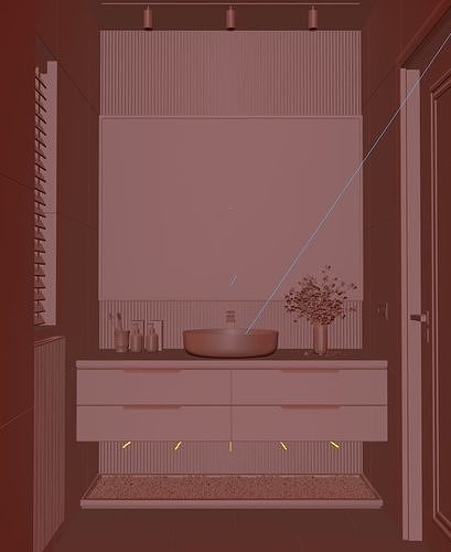 Modern Bathroom Interior Scene for 3dsmax and Corona Renderer 3D model 7