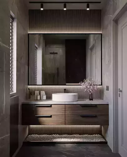 Modern Bathroom Interior Scene for 3dsmax and Corona Renderer 3D model