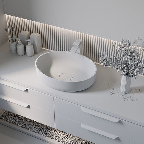 Modern Bathroom Interior Scene for 3dsmax and Corona Renderer 3D model 5