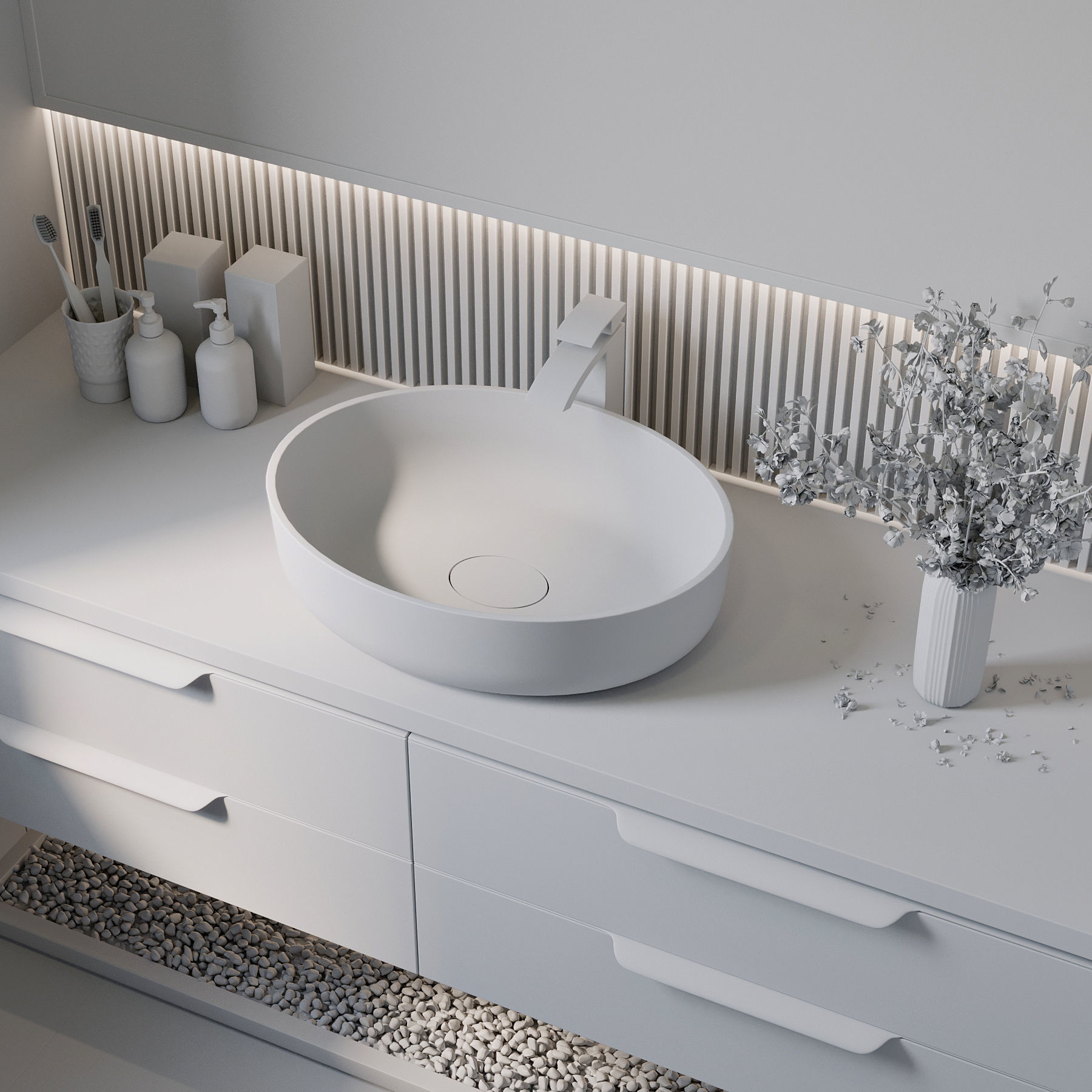 Modern Bathroom Interior Scene for 3dsmax and Corona Renderer 3D model_4