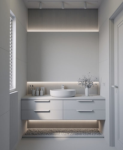 Modern Bathroom Interior Scene for 3dsmax and Corona Renderer 3D model 4