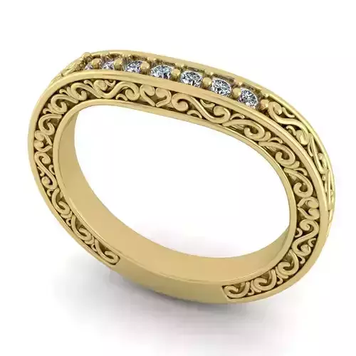 Alliance  Wedding Band with Diamonds