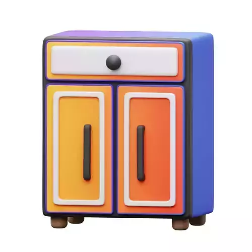Cupboard cabinet for living room 3D Icon
