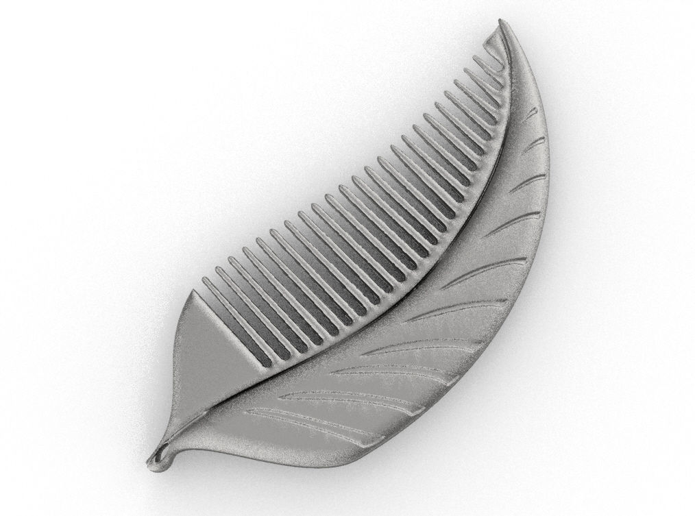 Set of 4 Combs and Hairpin 3D model_6