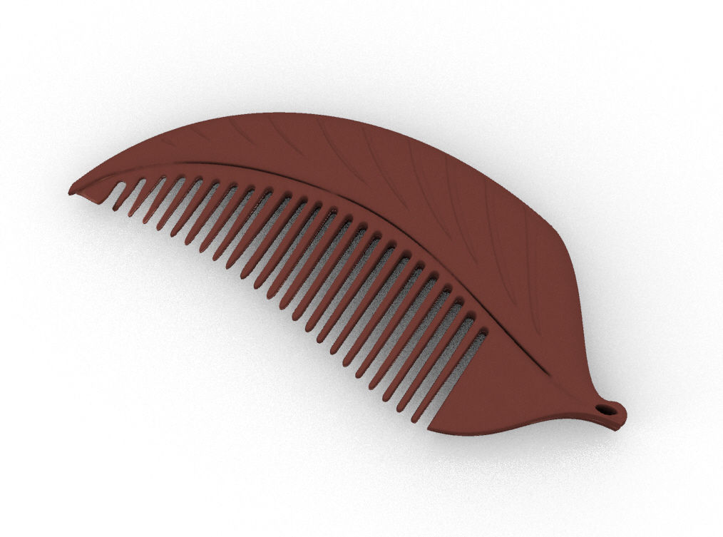 Set of 4 Combs and Hairpin 3D model_5