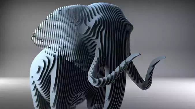 elephant statue sliced outdoor indoor decoration